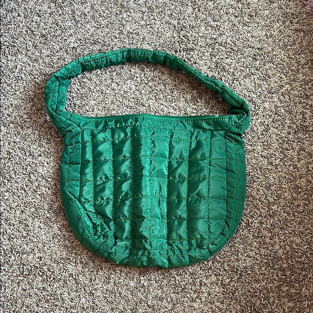 Emerald green shoulder bag